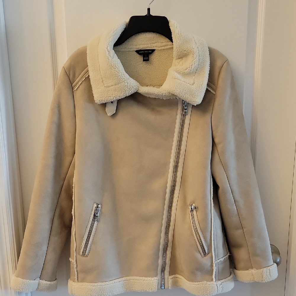 Ann Taylor Faux Suede Jacket Size S.